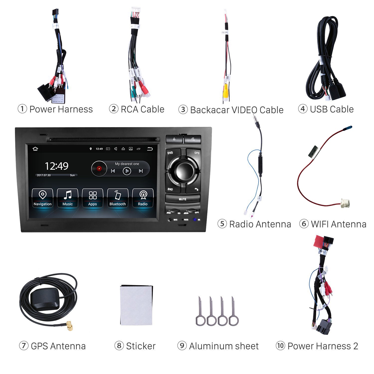 Audi A4 S4 RS4 Touchscreen GPS Navigation Car Stereo (2002-2008)