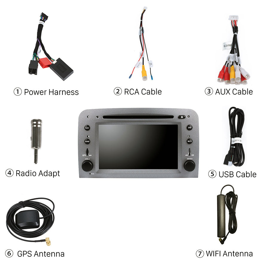 Alfa Romeo 147 and GT Aftermarket GPS Navigation Car Stereo (2005-2013)