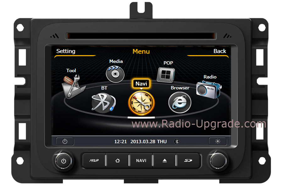 Jeep Cherokee Renegade Touchscreen GPS Navigation Car Stereo (2013-2016)