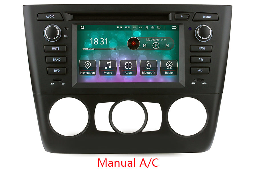 BMW 1 Series Navigation Car Stereo For Manual-AC (2004-2013)