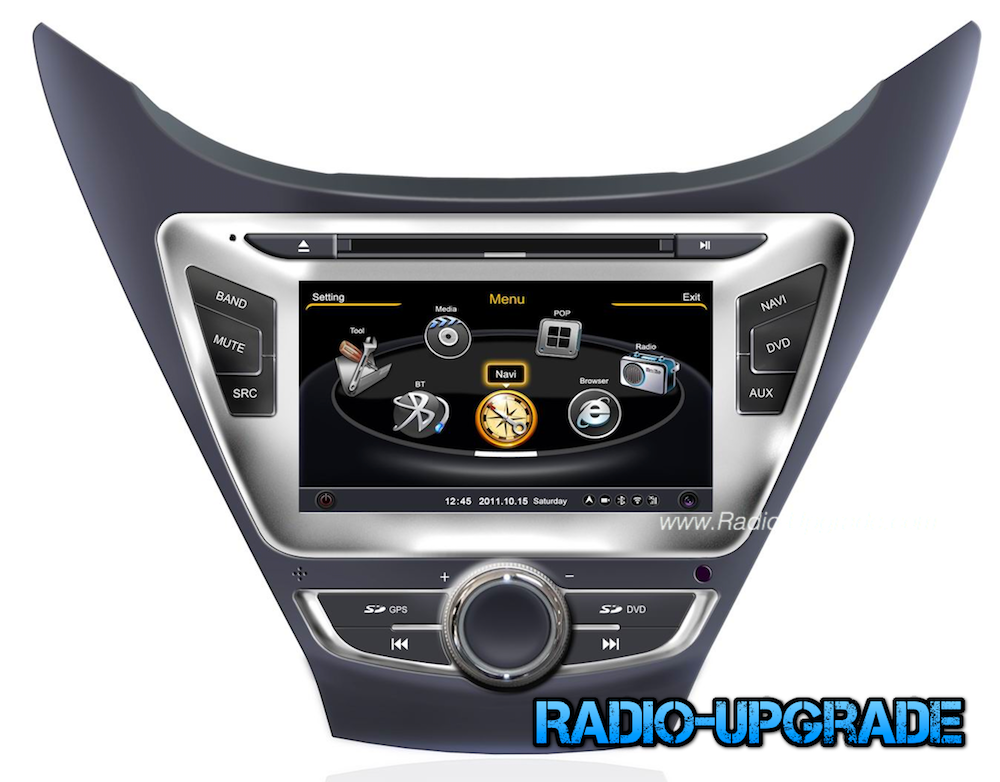 Hyundai Elantra Aftermarket GPS Navigation Car Stereo (2012-2015)