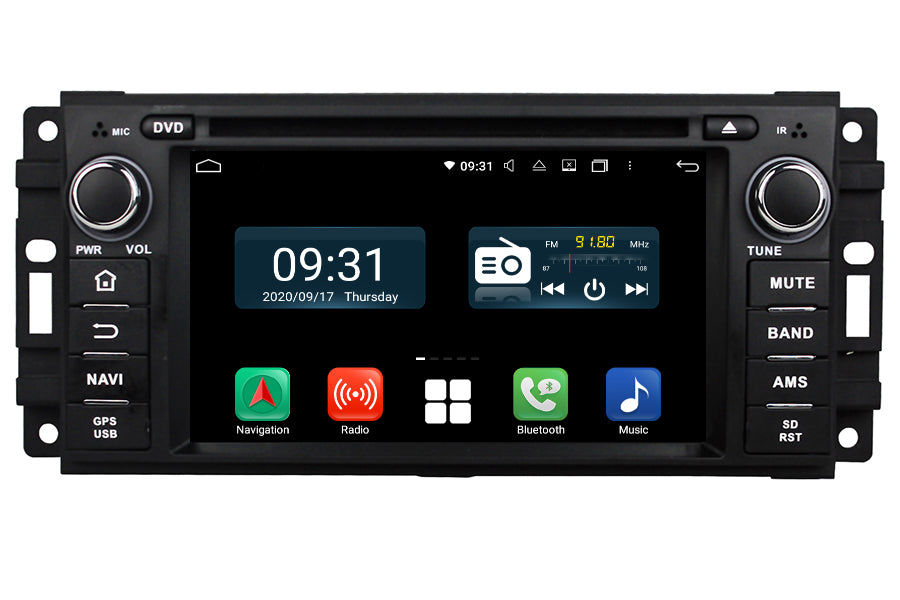 Jeep Wrangler Liberty Cherokee Bluetooth GPS Navigation Car Stereo (2007-2015)