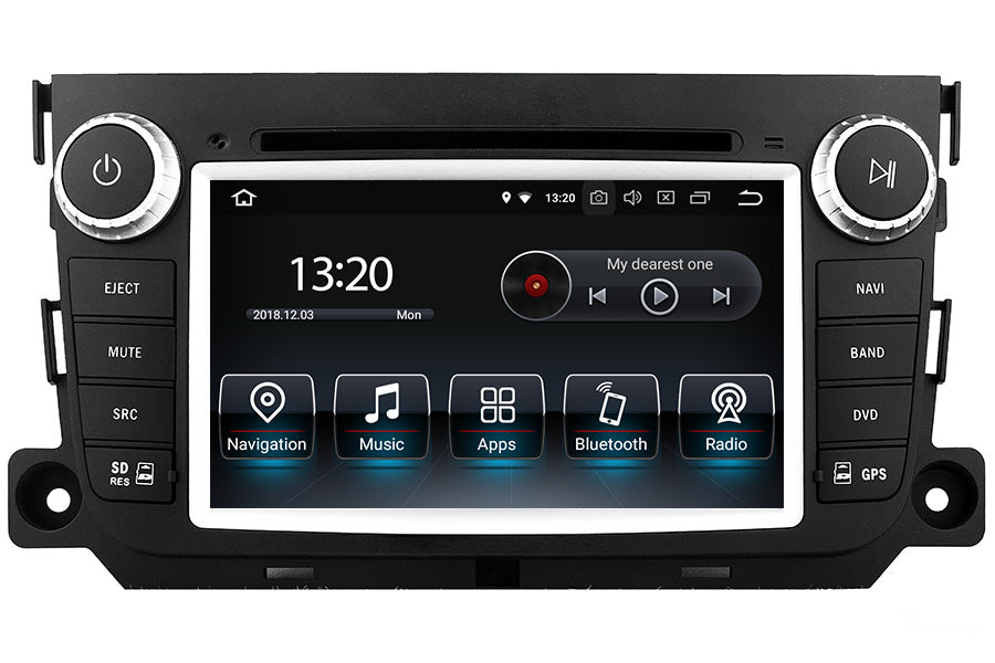 Smart Fortwo Aftermarket GPS Navigation Car Radio (2011-2015)